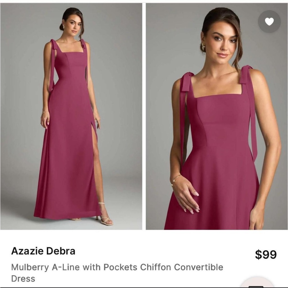 Azazie Debra Women's Mulberry Maxi Dress